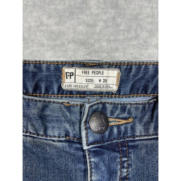 Free People Distressed Skinny Jeans W29 Medium Wash‎ - Picture 2 of 5